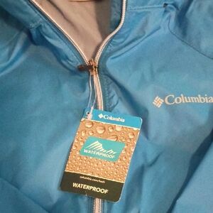 Columbia Womens Waterproof Blue Raincoat